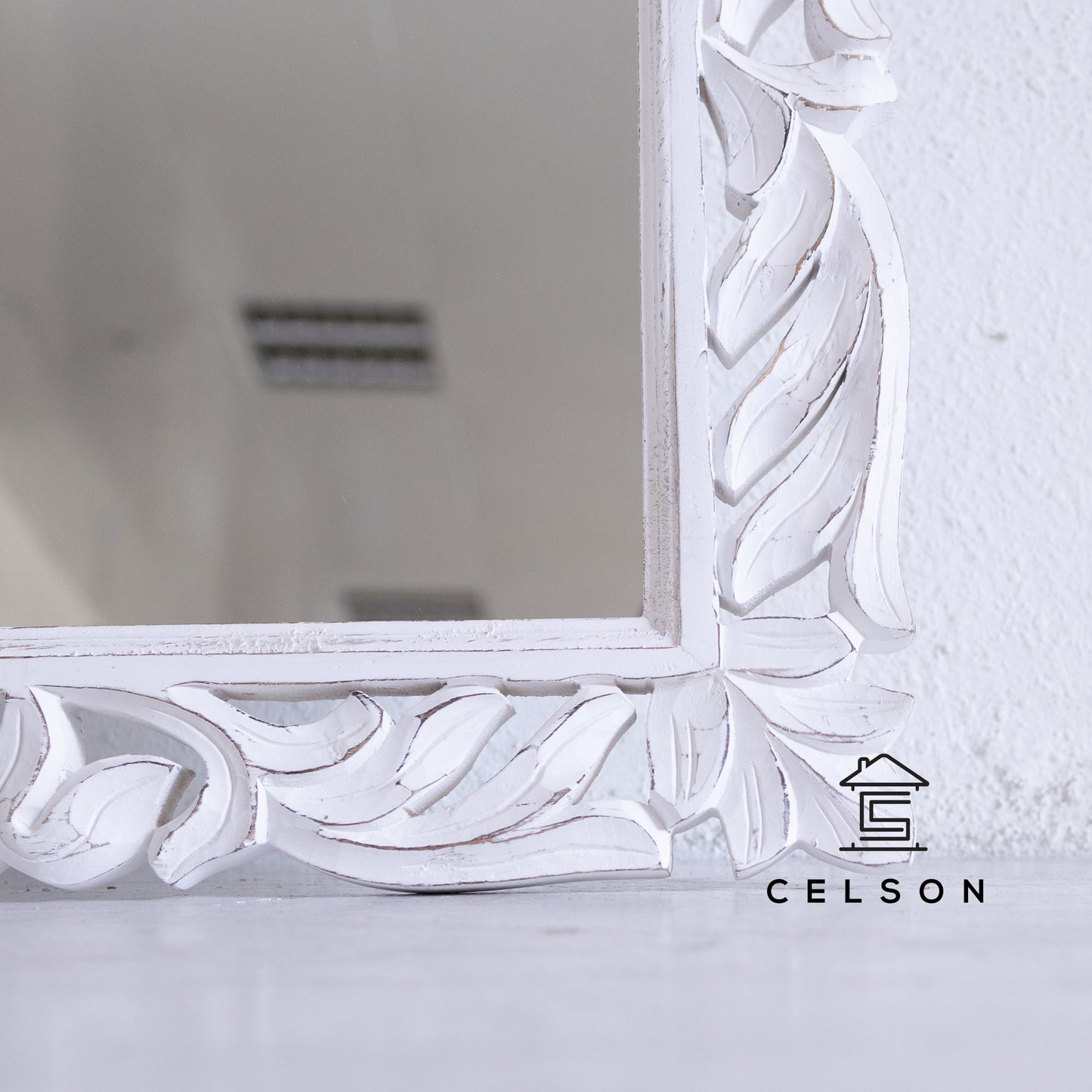 Simmi Carved Wooden Mirror