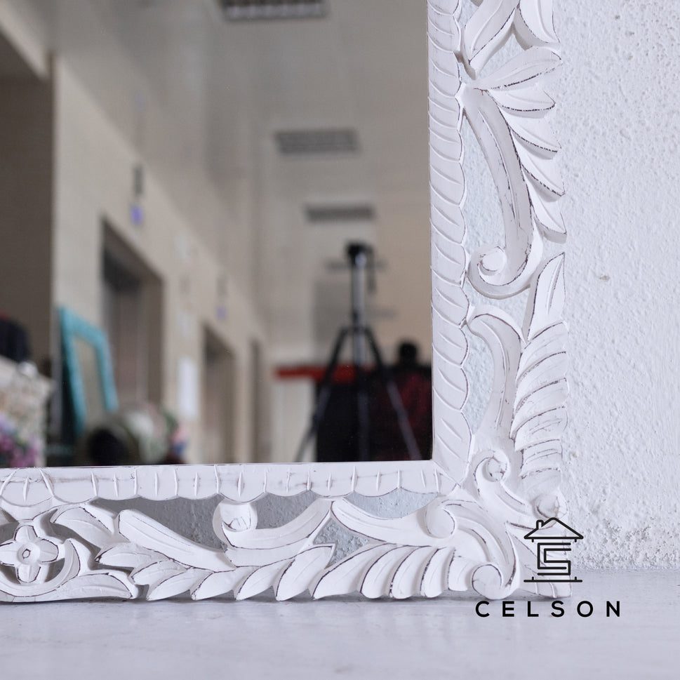 Simmi Carved Wooden Mirror