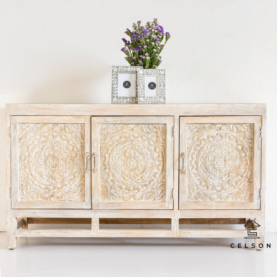 Douglas Hand Carved Wooden Buffet