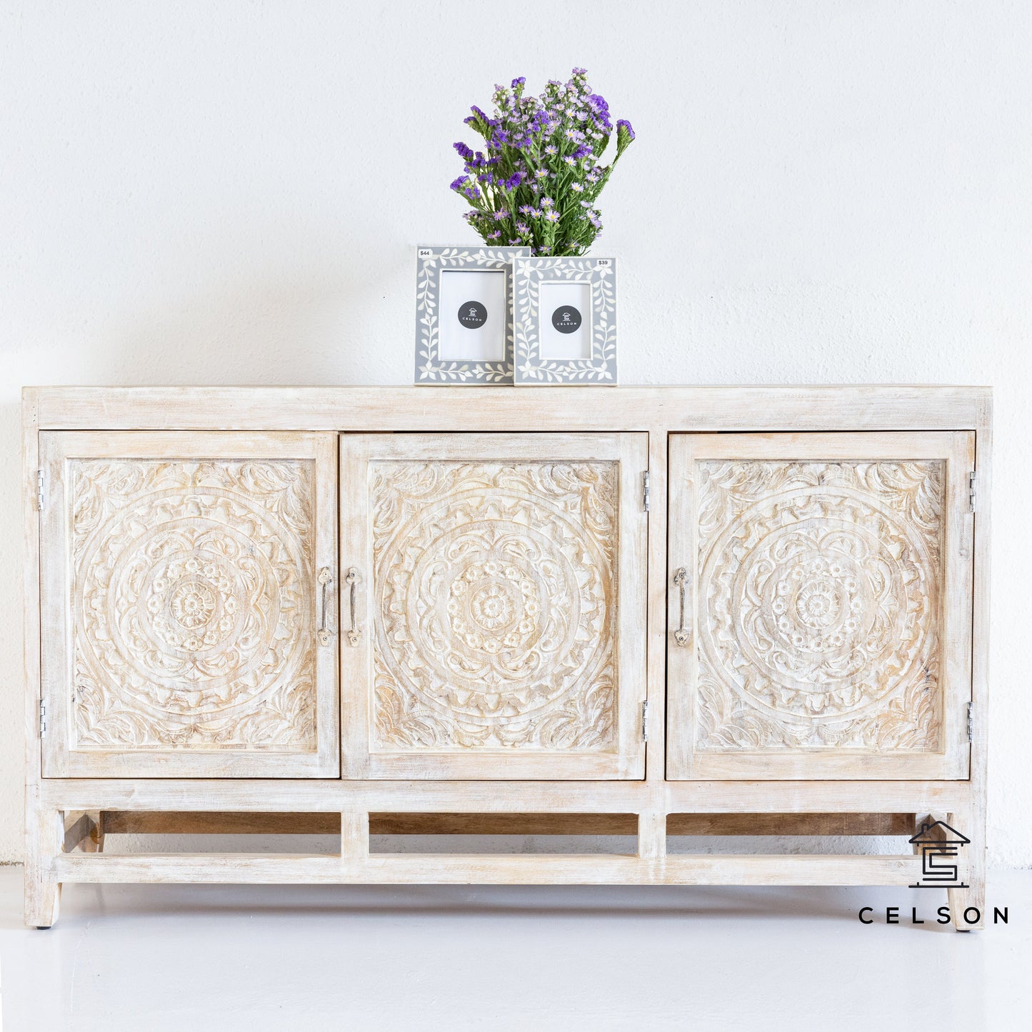 Douglas Hand Carved Wooden Buffet