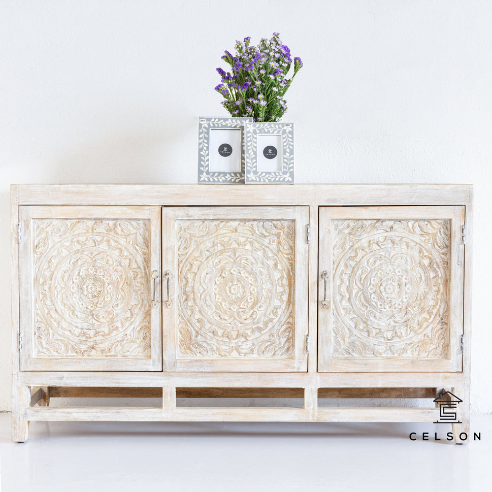 Douglas Hand Carved Wooden Buffet