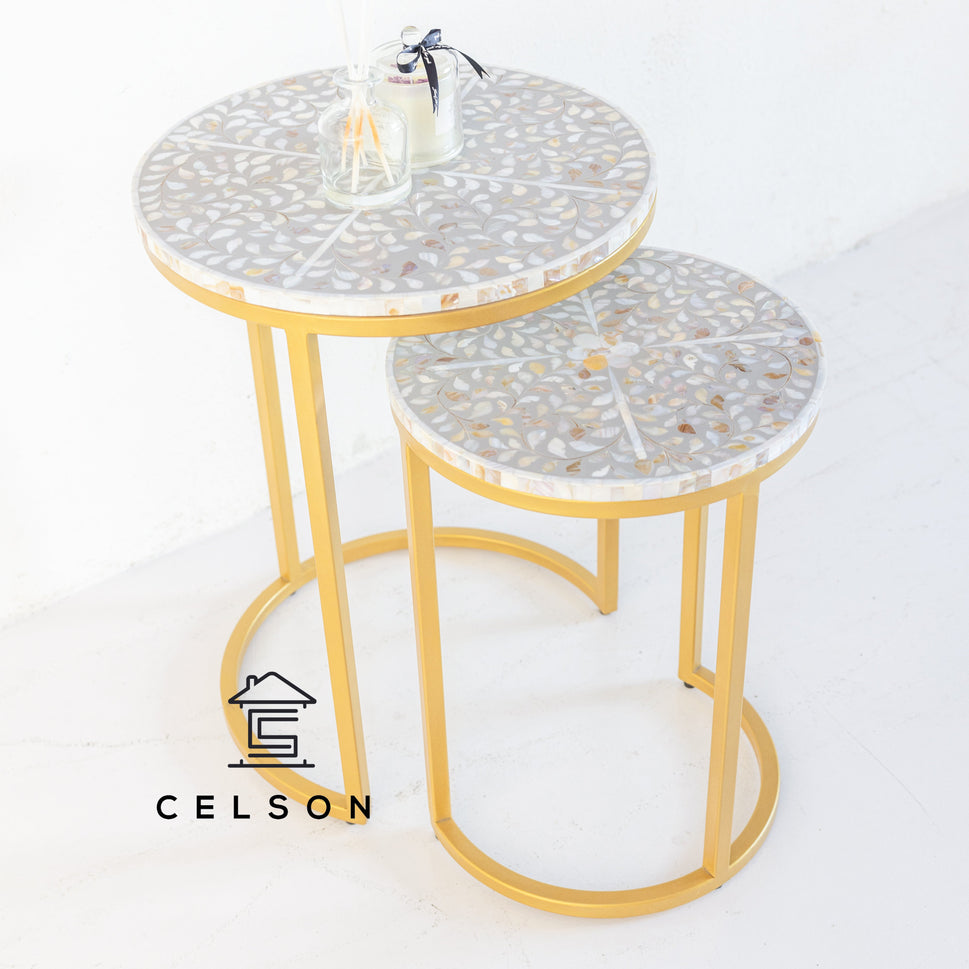 Kelvin Mother of Pearl Inlay Nesting Table Set