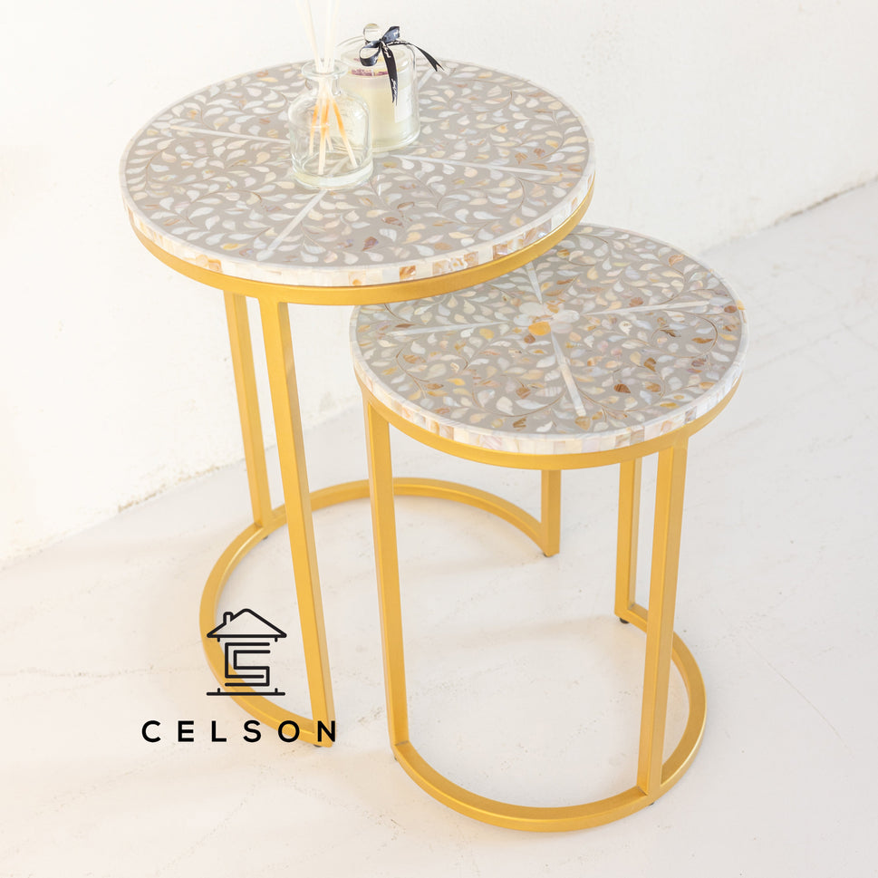 Kelvin Mother of Pearl Inlay Nesting Table Set