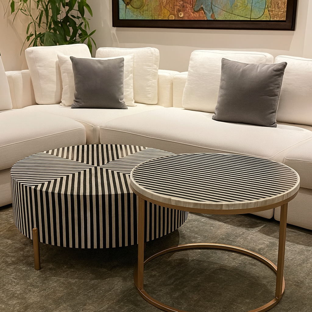 Lexi Bone Inlay Coffee Table Set