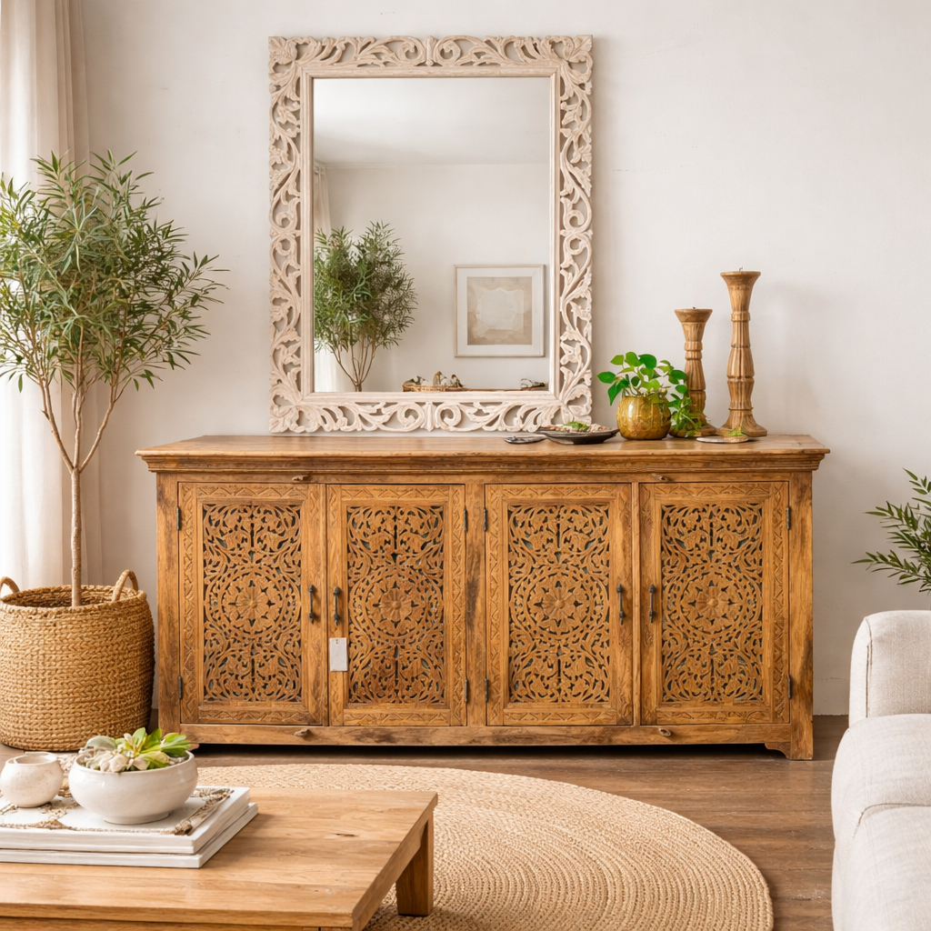 Finler Hand Carved Sideboard
