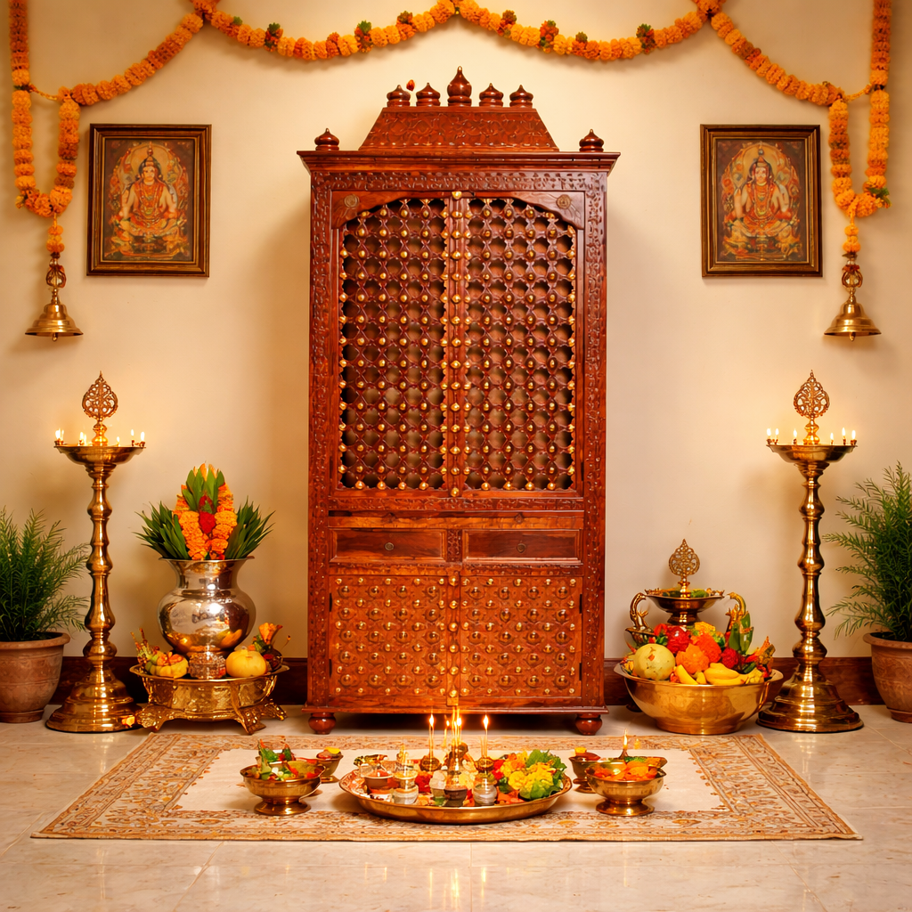 Ishwar Hand Carved Altar