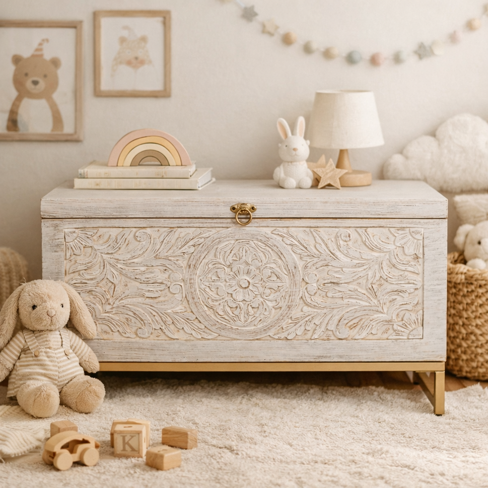 Yana Carved Storage Trunk