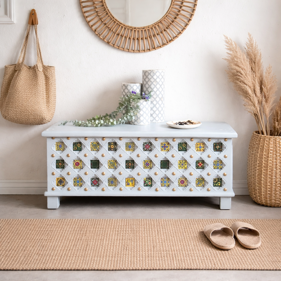 Medhavi Brass & Tile Heritage Trunk