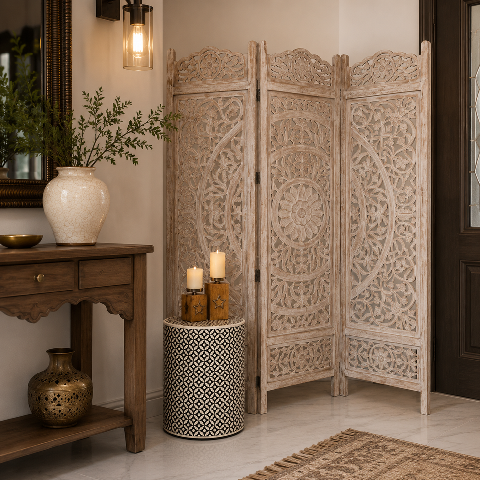 Yenfer Carved Room Divider