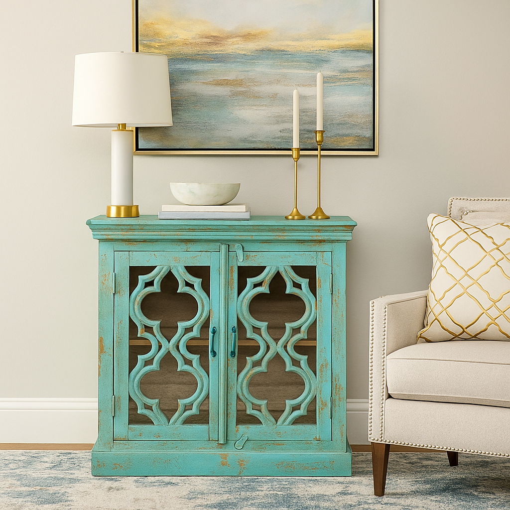 Gracie Carved Wooden Cabinet