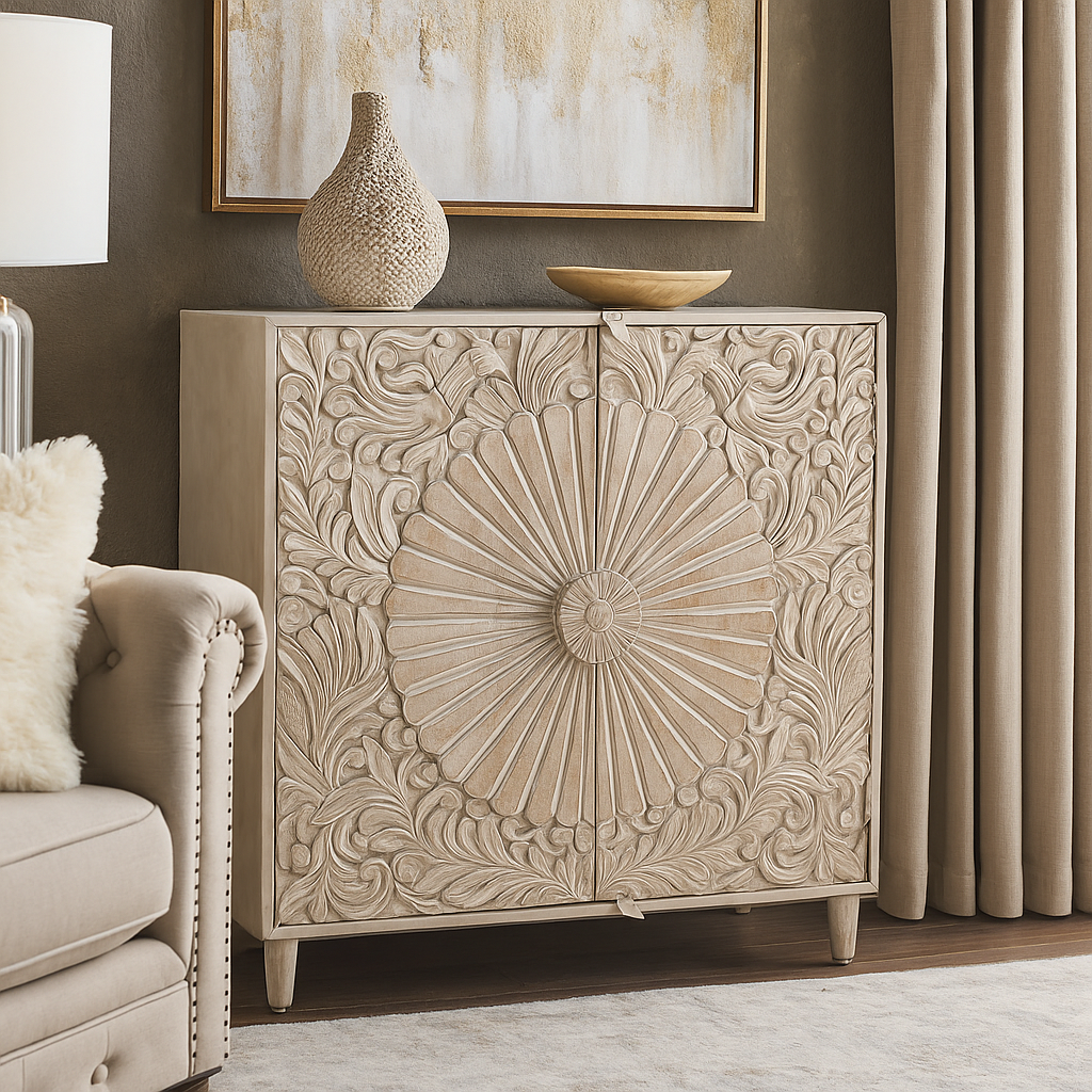 Oliver Carved Wooden Dresser