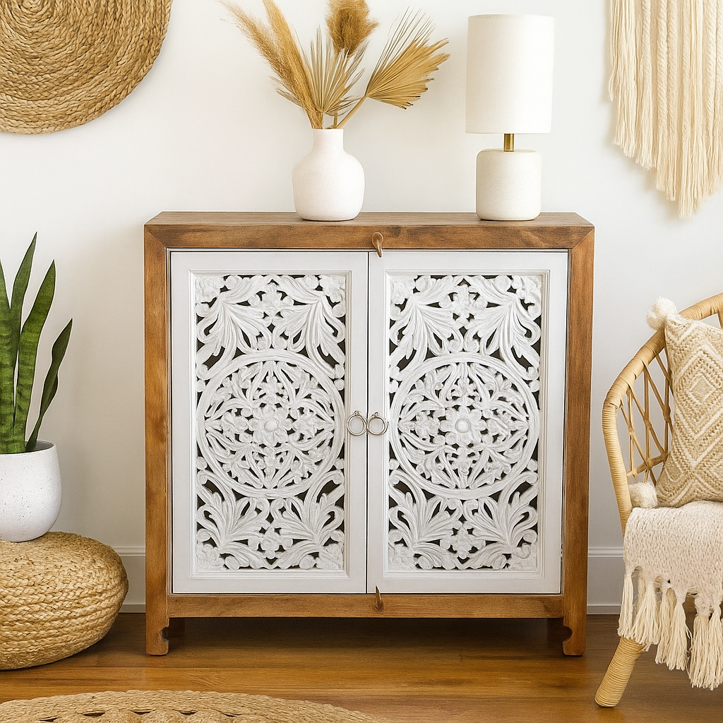 Nayyar Carved Wooden Cabinet