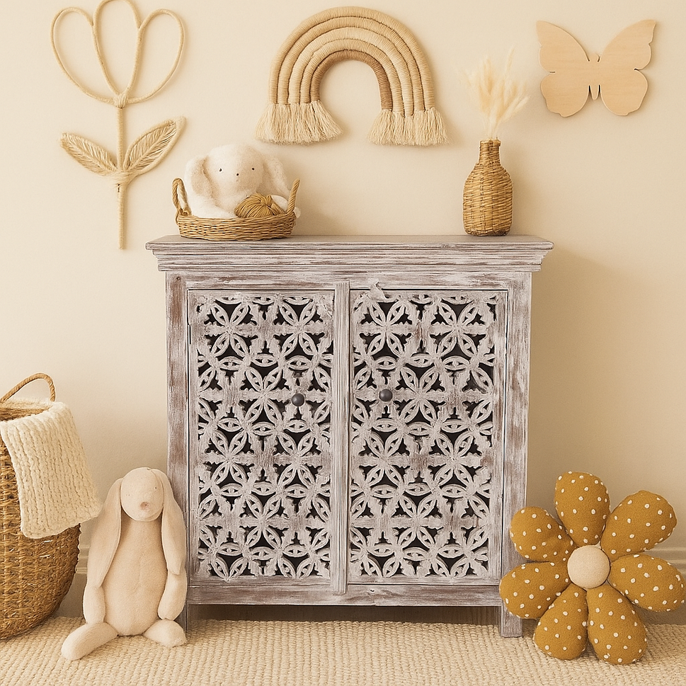 Jorg Carved  Wooden Chest