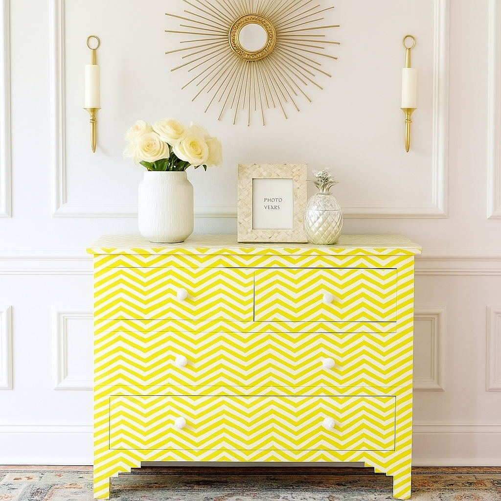 Hilary Bone Inlay Chest of Drawer