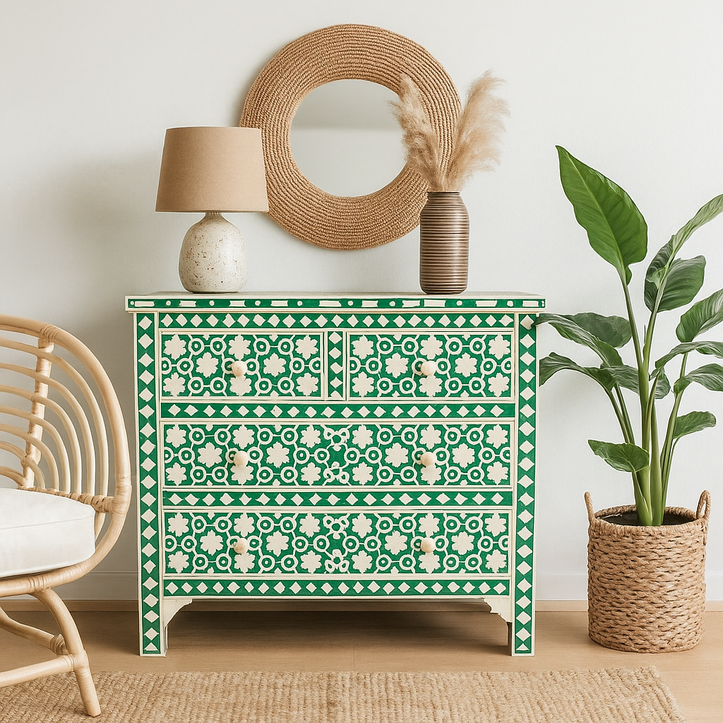 Liv Bone Inlay Chest of Drawer