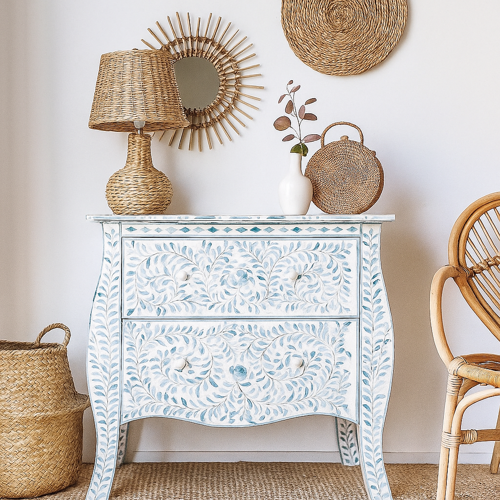 Joe Bone Inlay Chest of Drawer