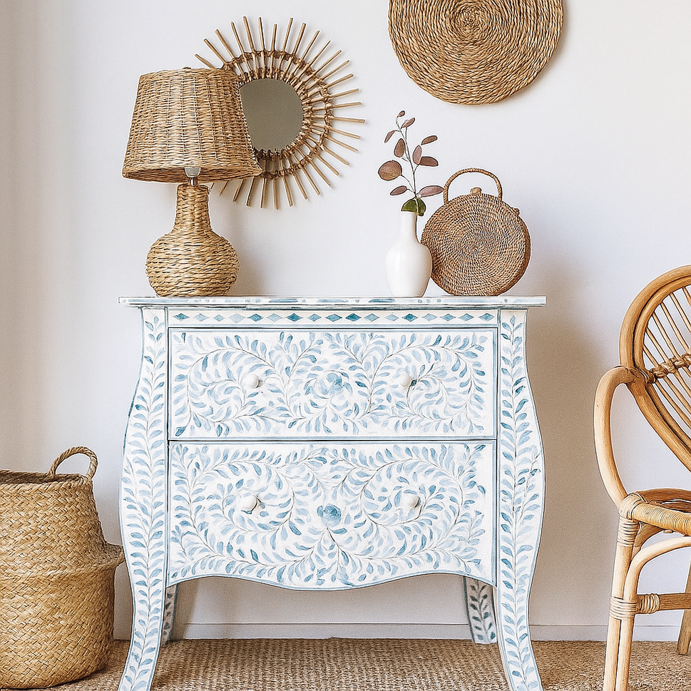 Joe Bone Inlay Chest of Drawer