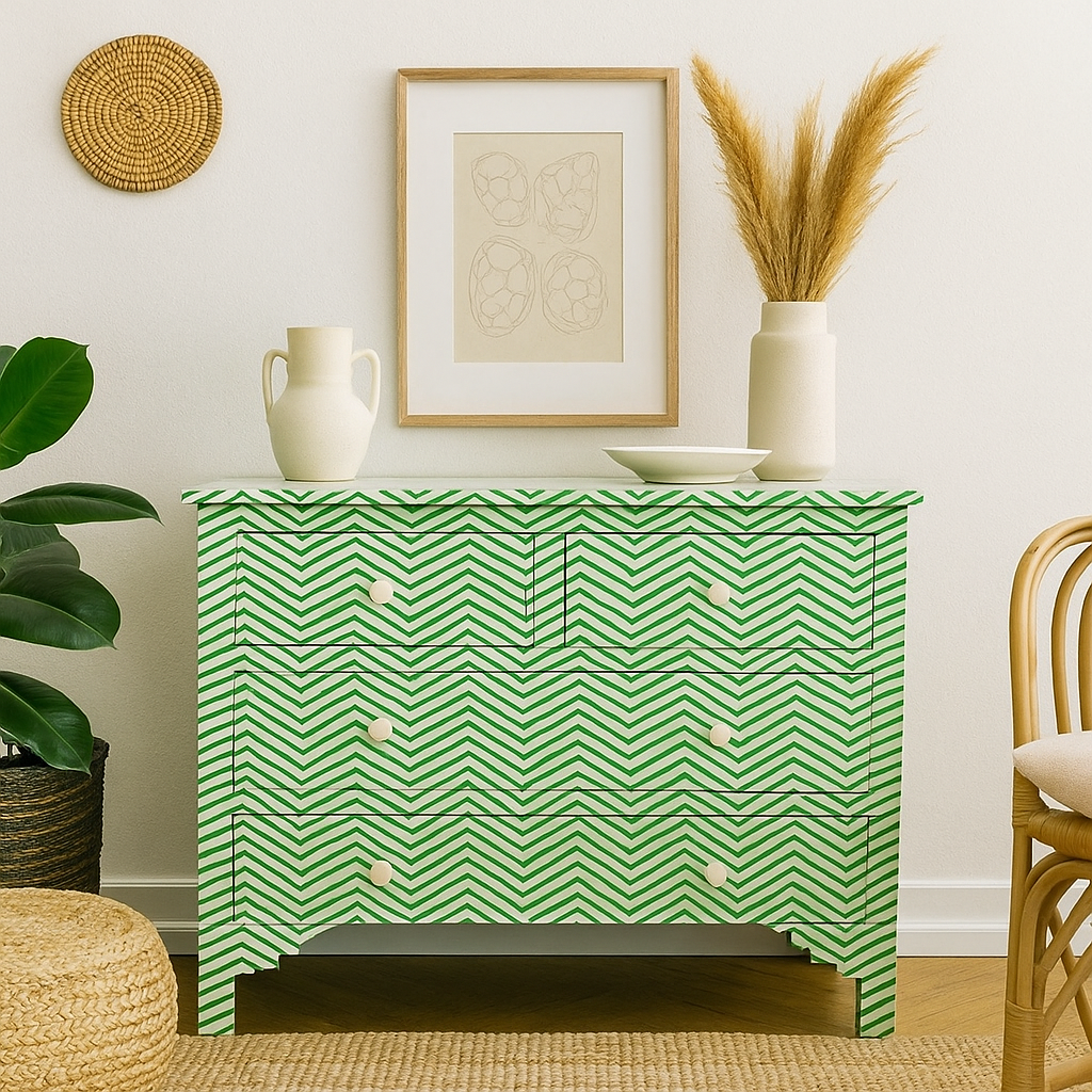 Isa Bone Inlay Chest of Drawer