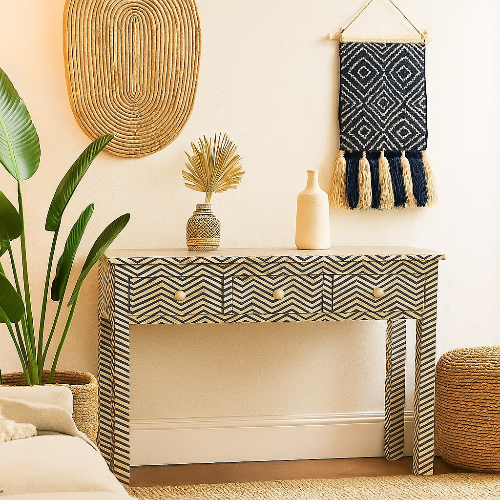 Athina Bone Inlay Console Table