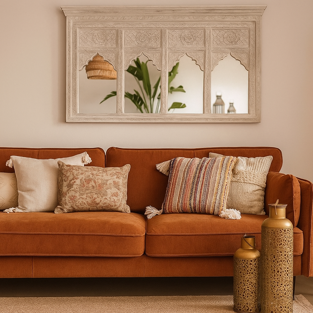 Emma Hand Carved Arch Mirror