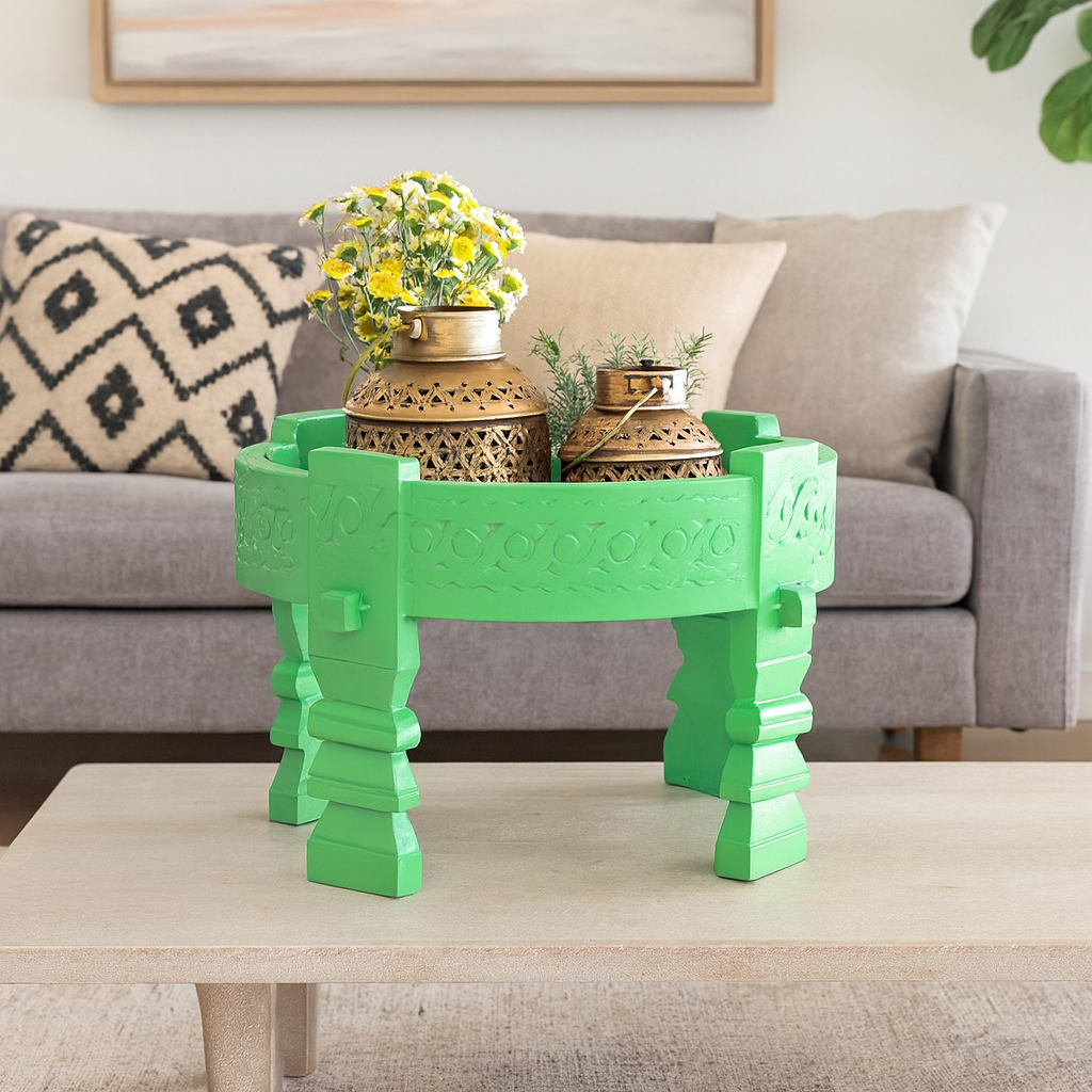 Noora Carved Chakki Table