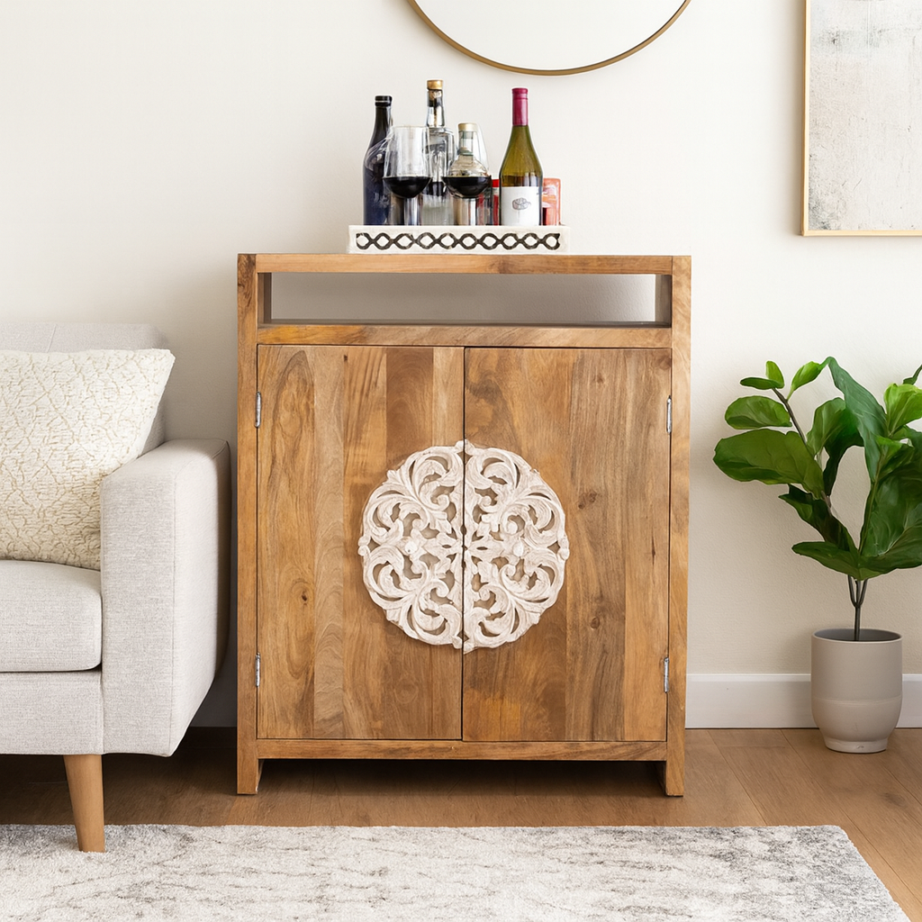 Amira Wooden Bar Cabinet