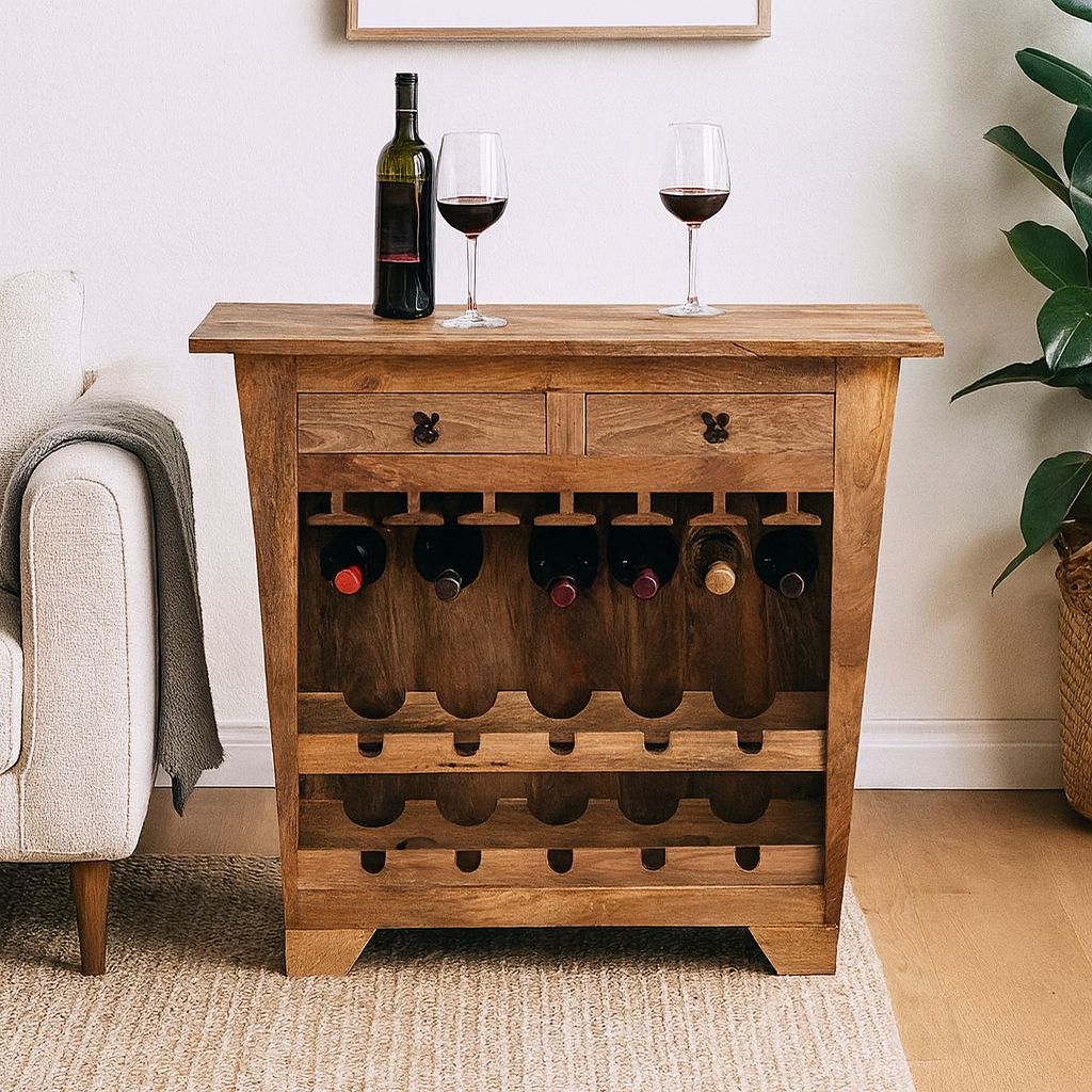 Stellan Wooden Bar Cabinet