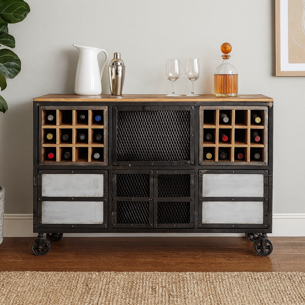 Steven Wooden Bar Cabinet