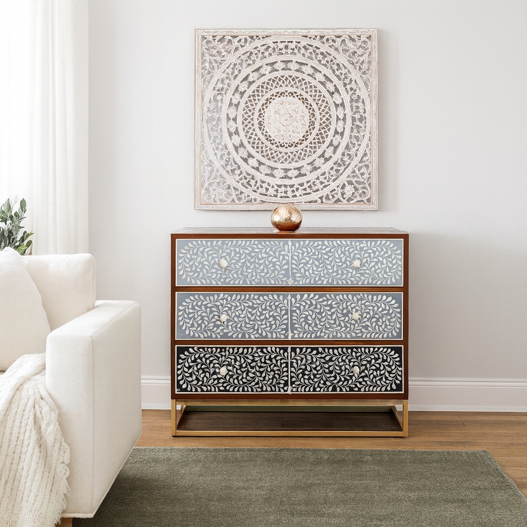 Simona Bone Inlay Chest of Drawer