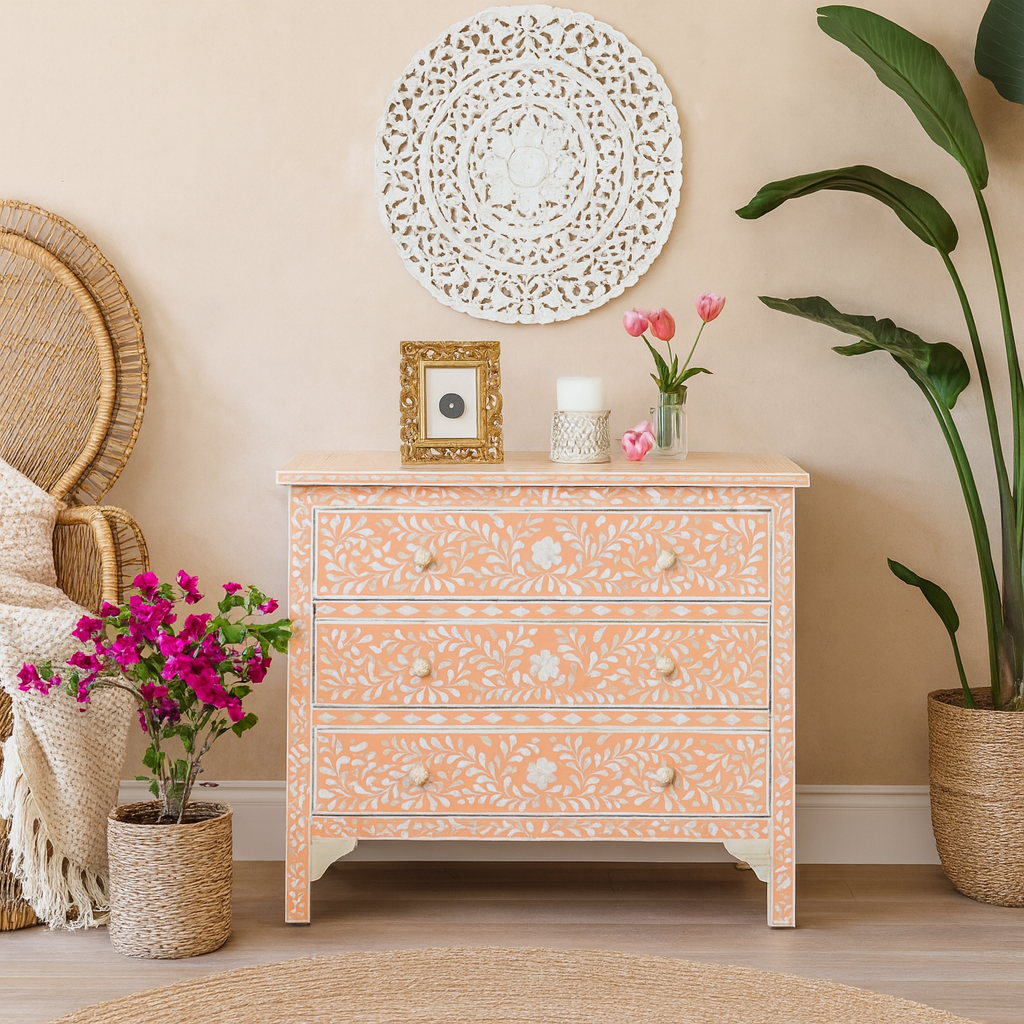 Sam Bone Inlay Chest of Drawer