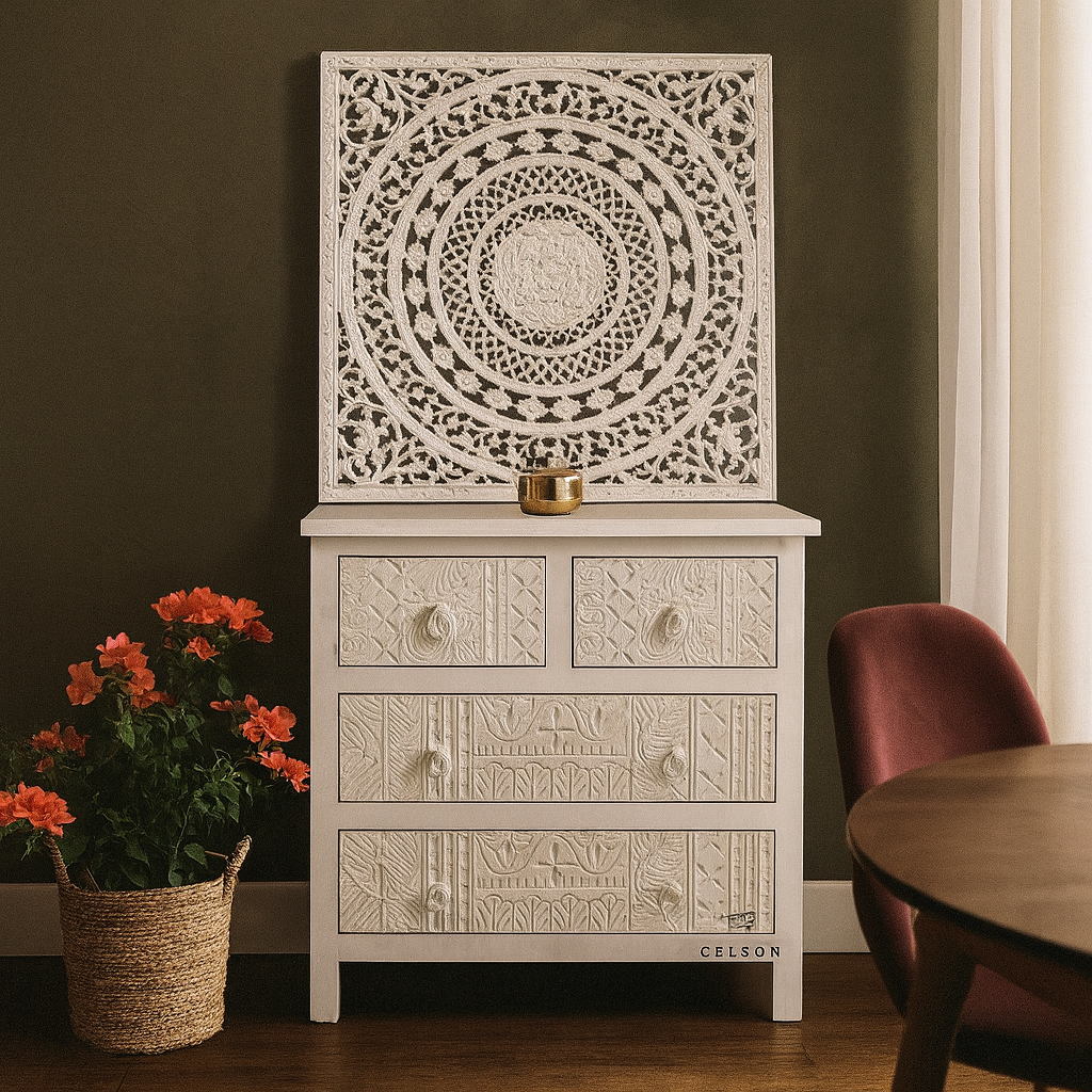 Josh Carved Chest of Drawer