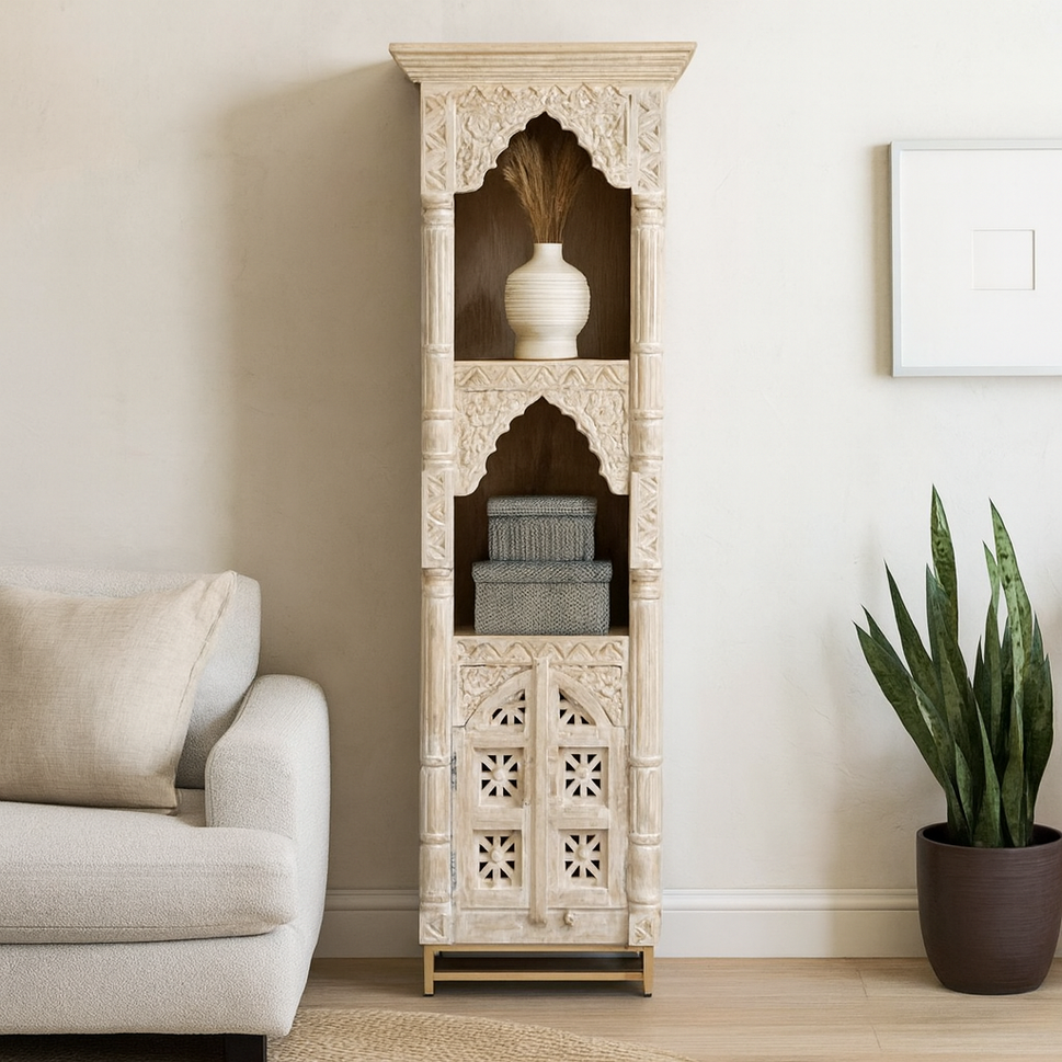 Regnar Carved Bookshelf
