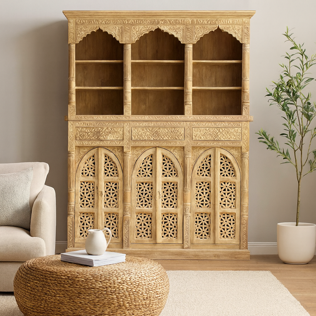 Mira Carved Bookshelf