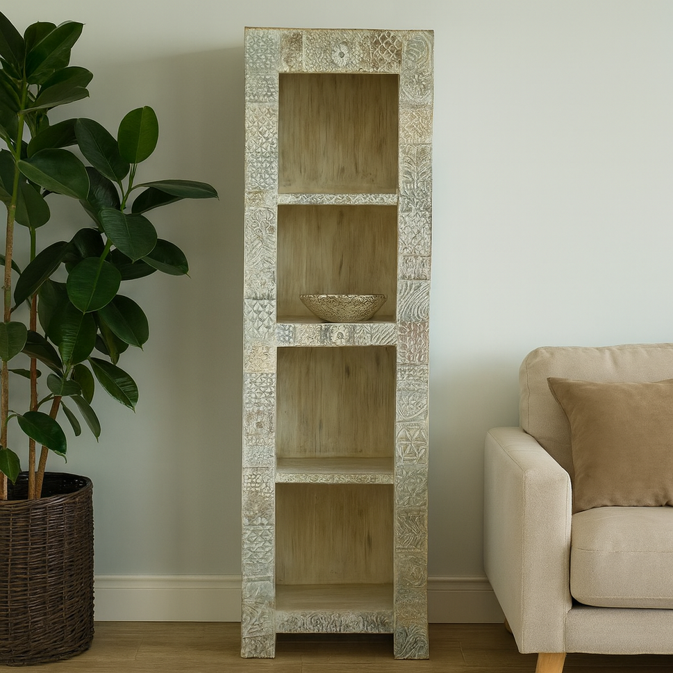Robert Carved Bookshelf