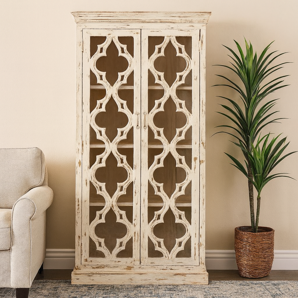 Naomi Carved Bookcase