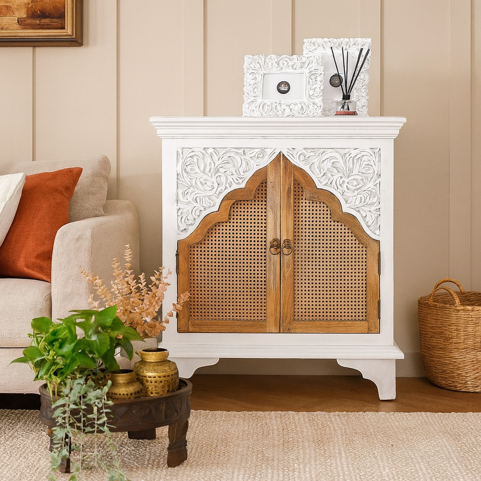 Isabelle Carved Wooden Cabinet