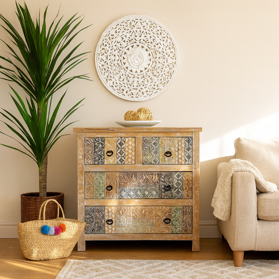 Josh Carved Chest of Drawer