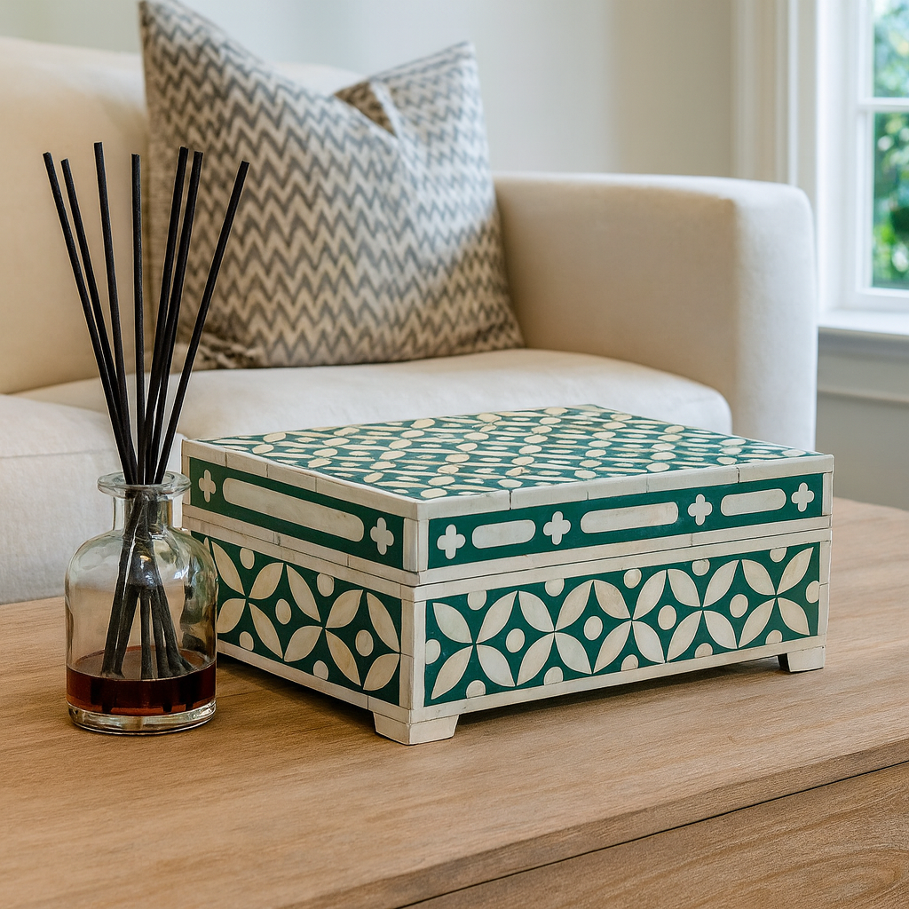 Kelly Bone Inlay Jewelry Box