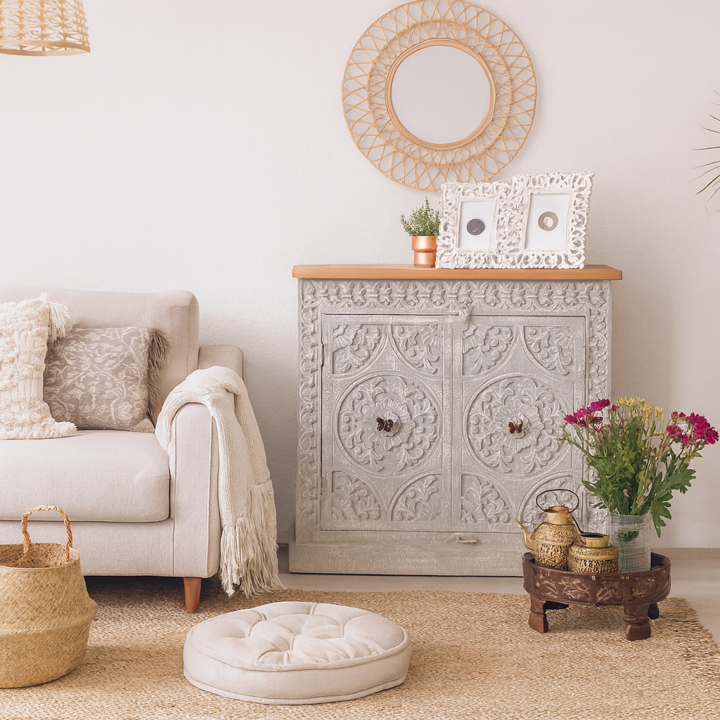 Paanki Carved Wooden Cabinet