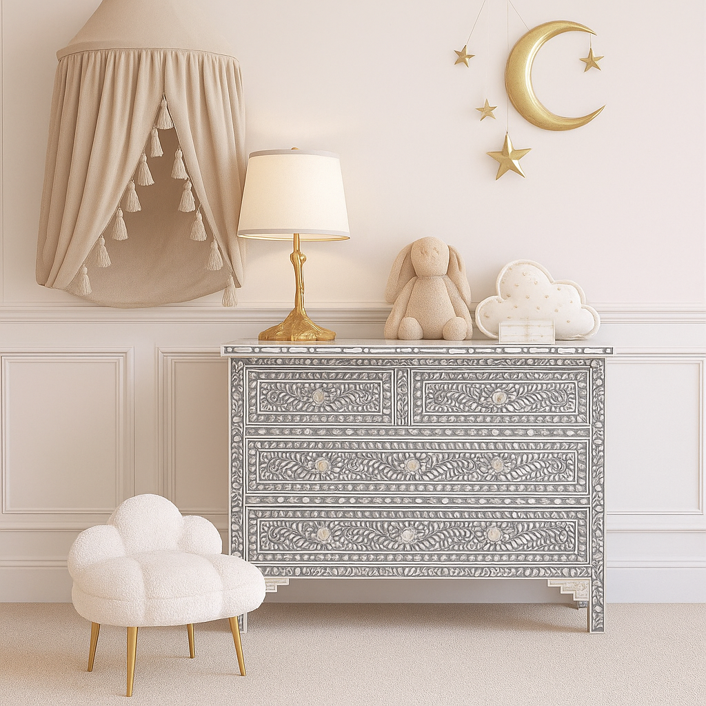 Joel Mother of Pearl Inlay Chest of Drawer