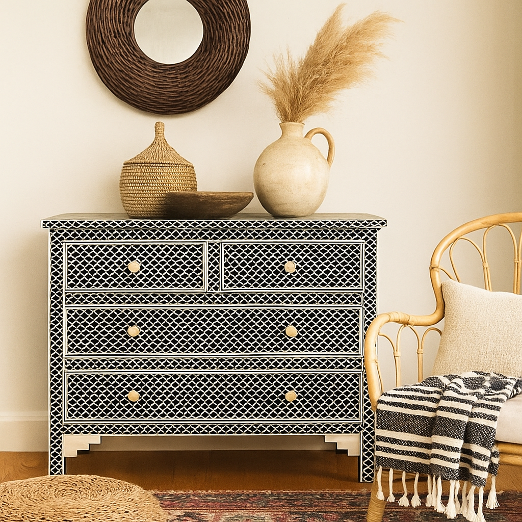 Sif Bone Inlay Chest of Drawer