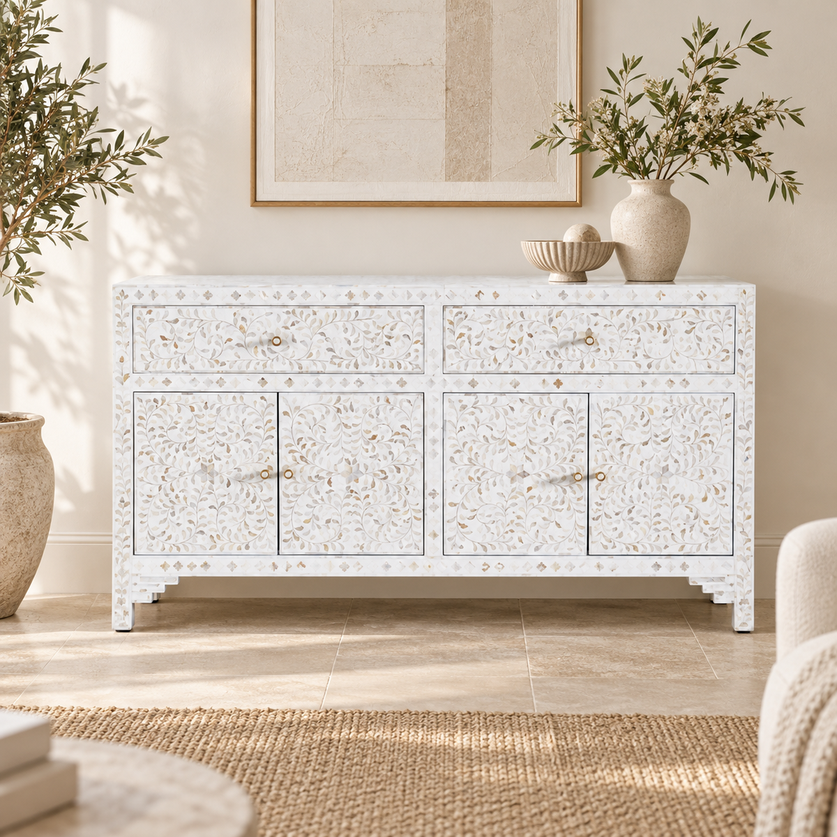 Niel Mother of pearl Inlay Sideboard
