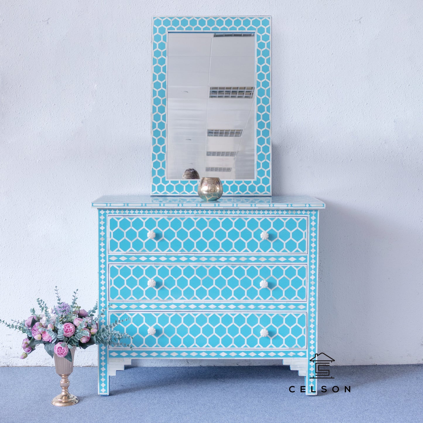 Pete Bone Inlay Chest with Mirror