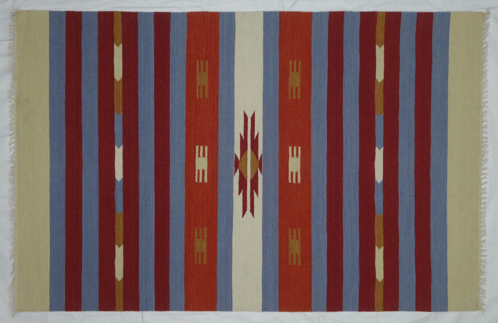 Devar Handmade Woolen Multi Color Carpet
