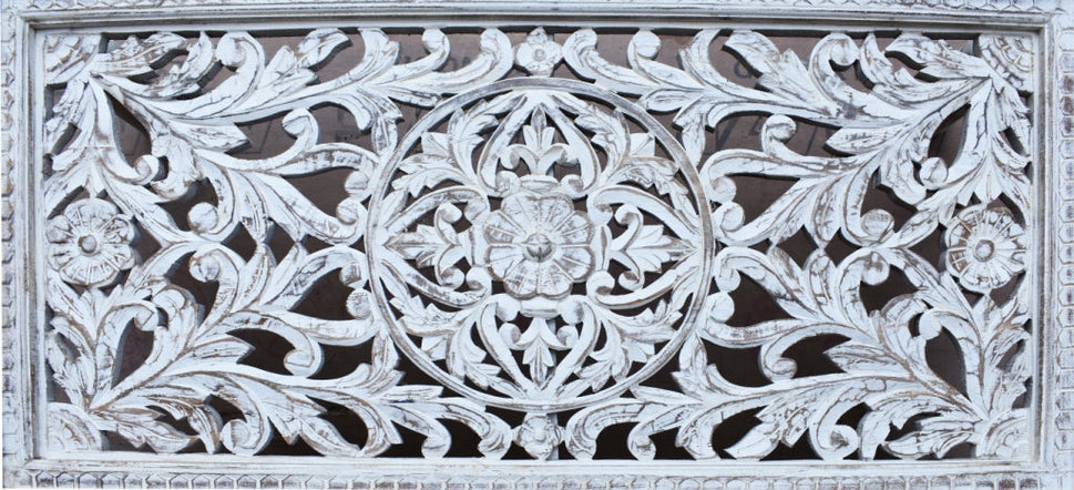 Lily Wooden Carved Coffee Table
