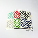 Switch Geometric Pattern Bone Inlay Coaster 2 image