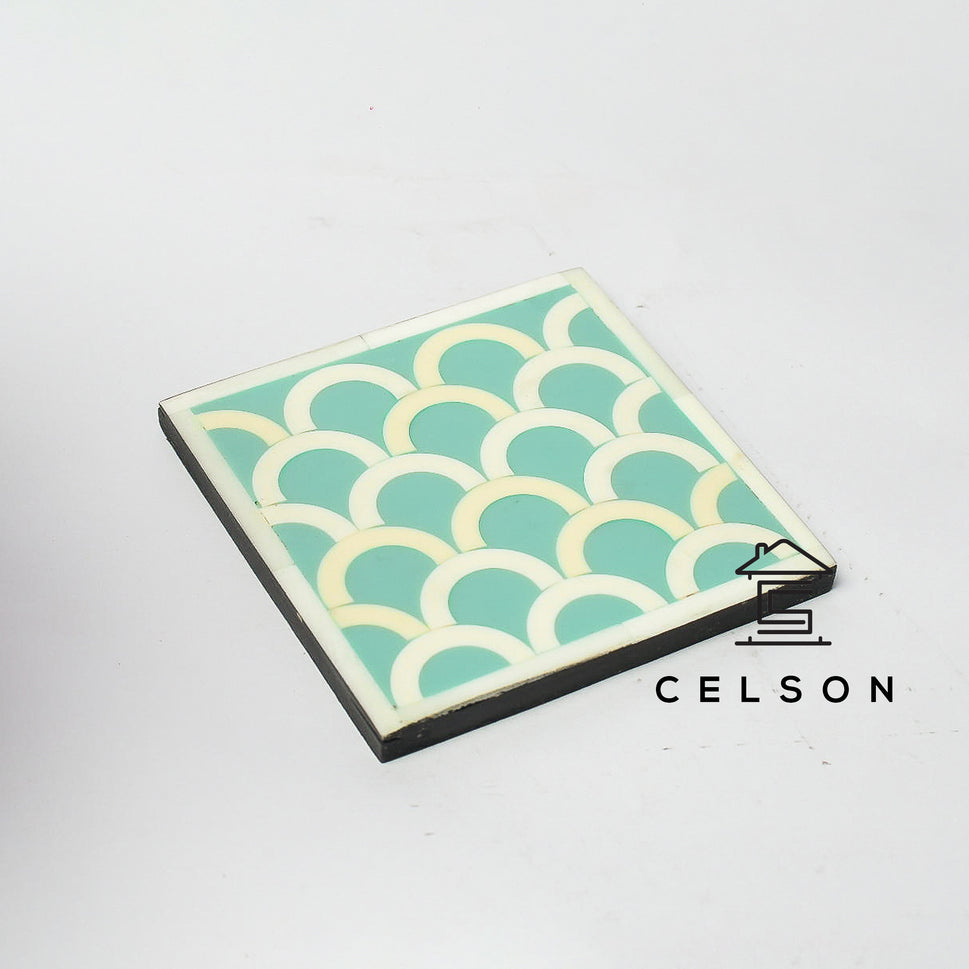 Fish Scale Bone Inlay Coaster