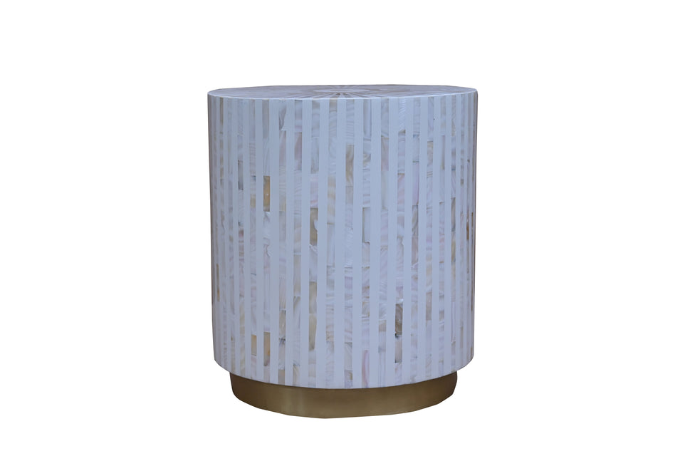 Keyari Mother of Pearl Inlay Stool