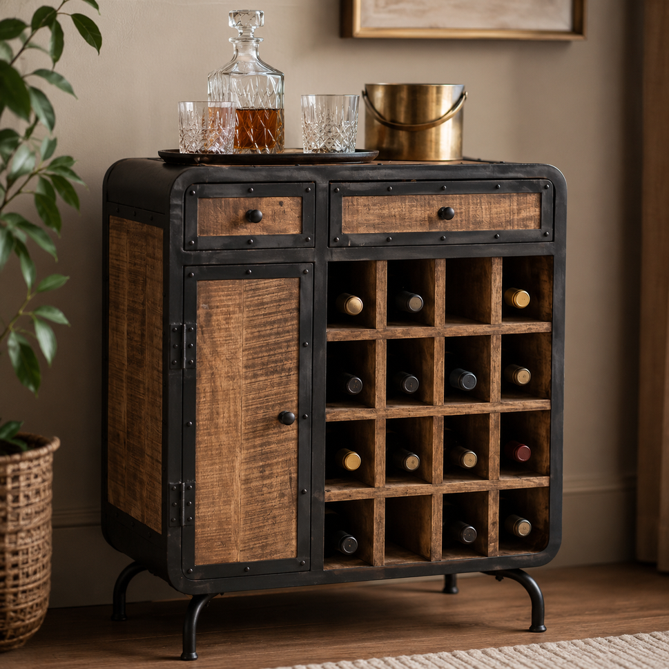Gunn Wooden Bar Cabinet