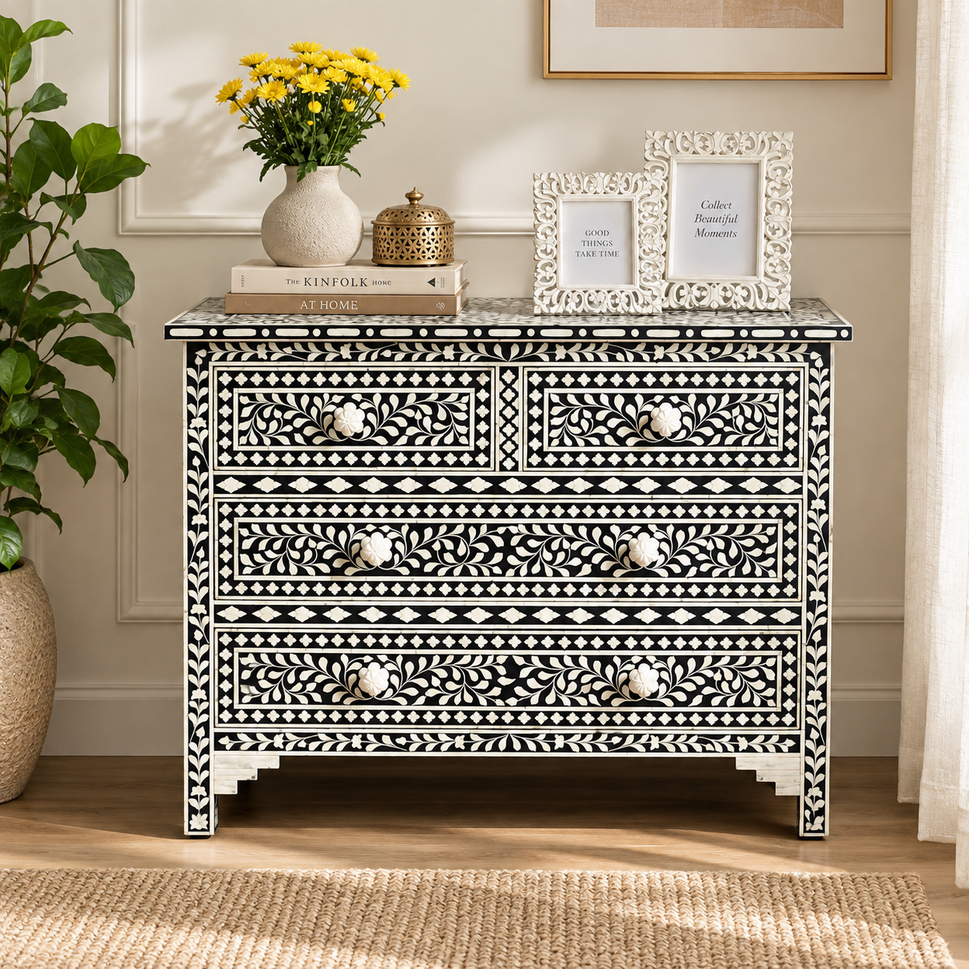 Lexus Bone Inlay Chest of drawer